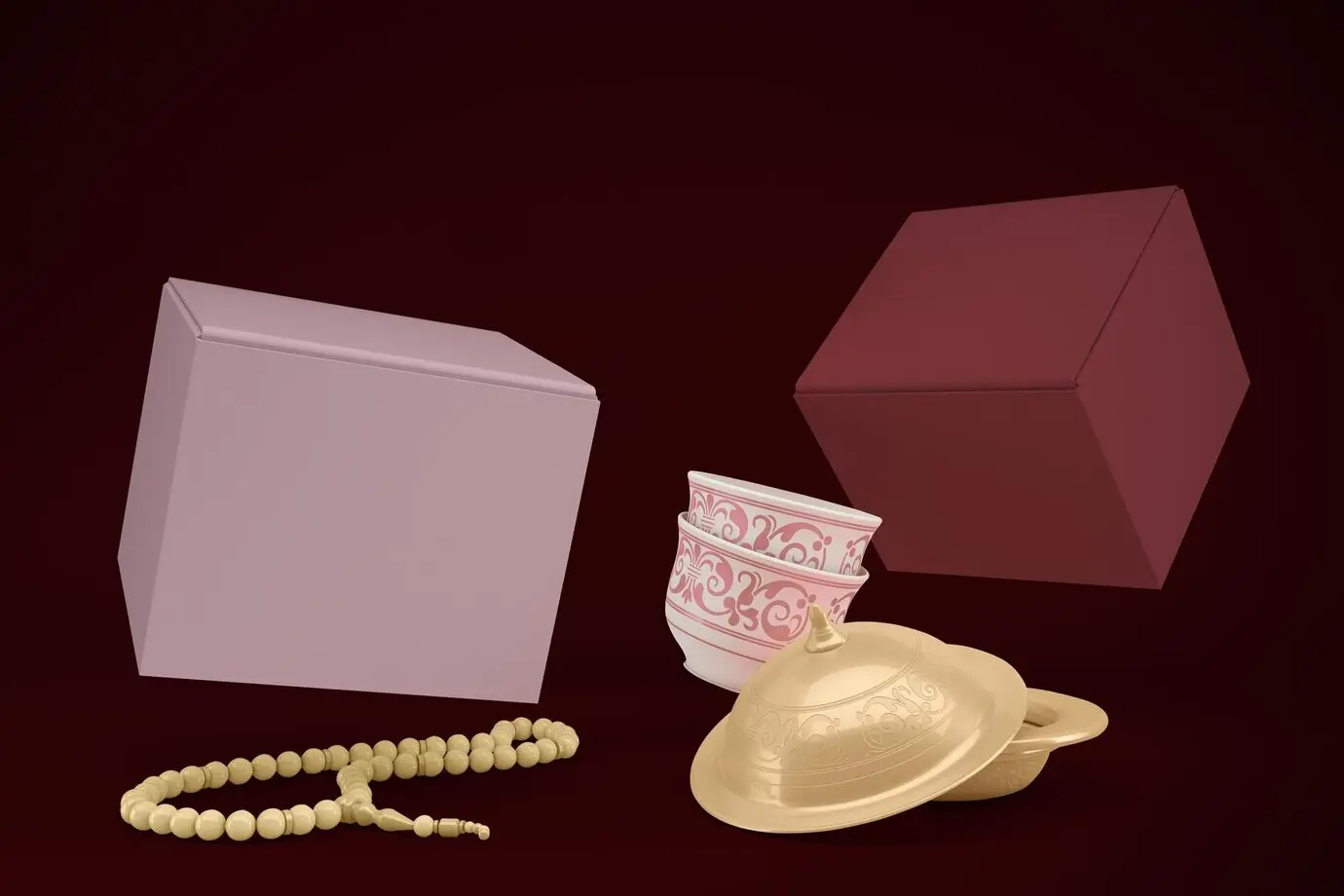 Perspektivische Ansicht von Eid-Boxen